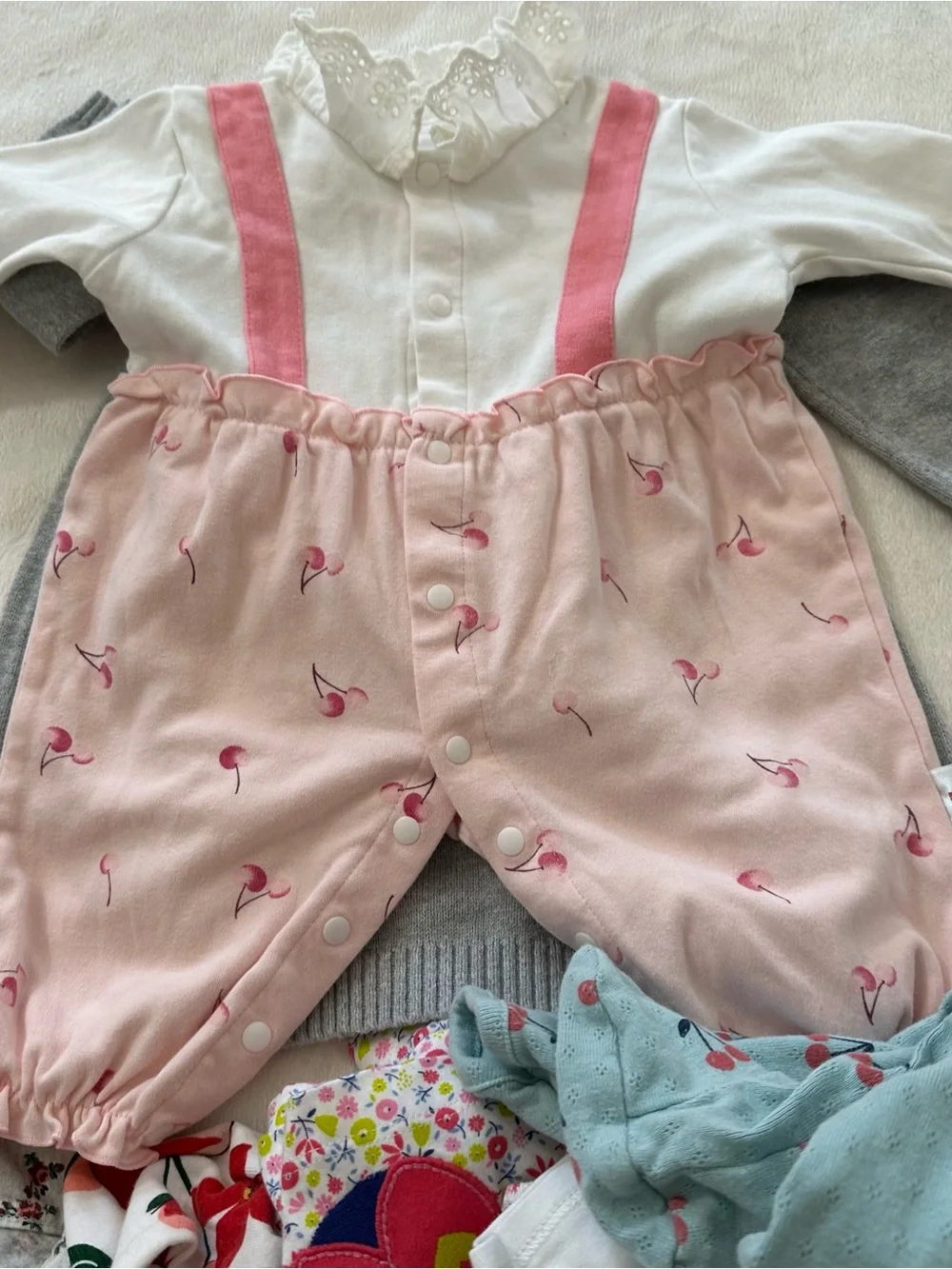 Carter’s Baby Girl 16pc Bundle 0-12M Sleepers Rompers Dresses Sweater
